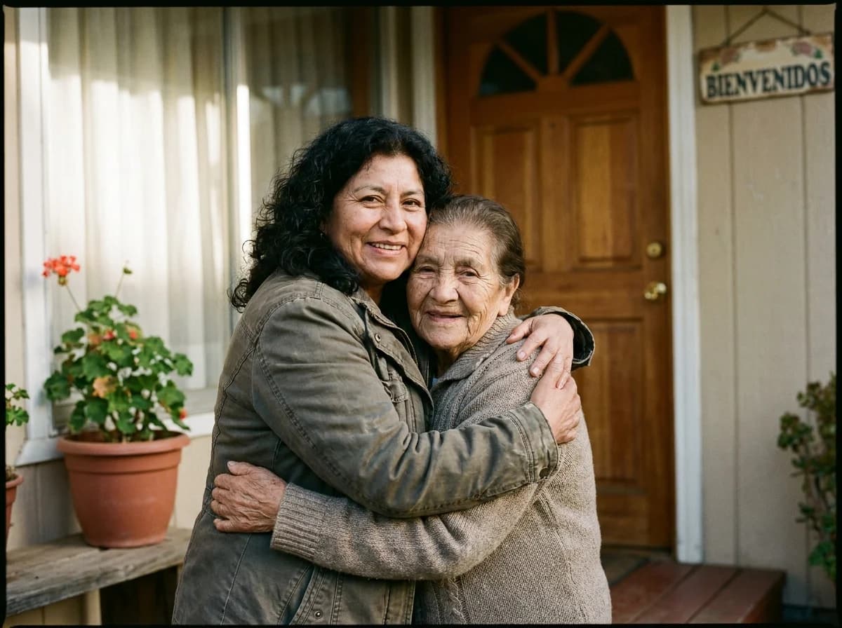 A doctor making a home visit to a senior patient