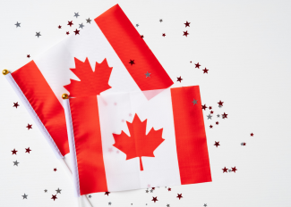 Canadian flags for Canada Day celebration