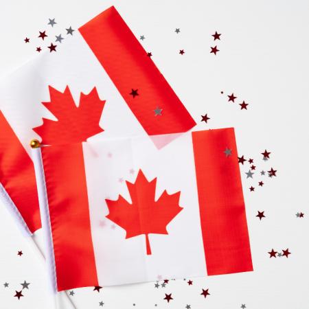 Canadian flags for Canada Day celebration